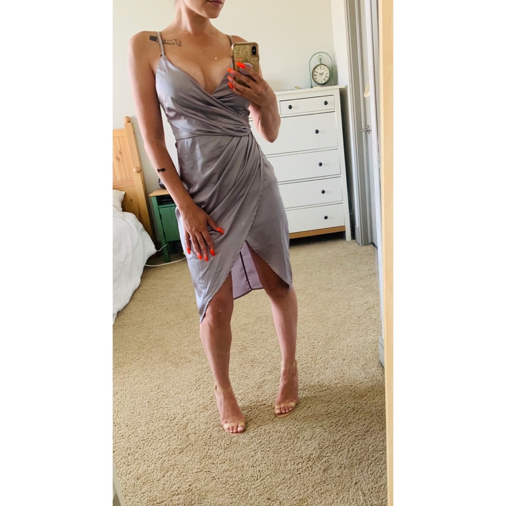 ~New~ Wrap Look Mini/Midi Dress (S)